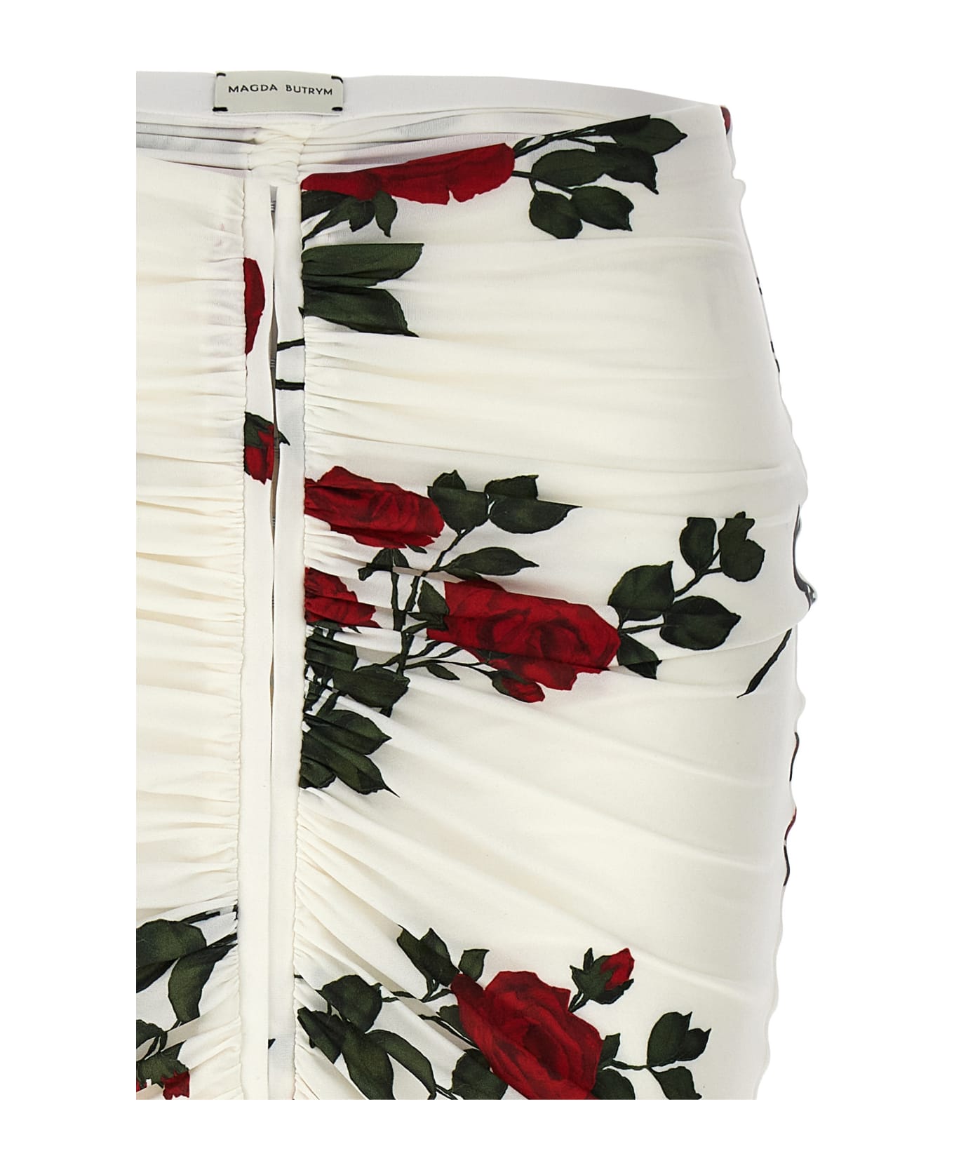 Magda Butrym Floral Print Skirt - White