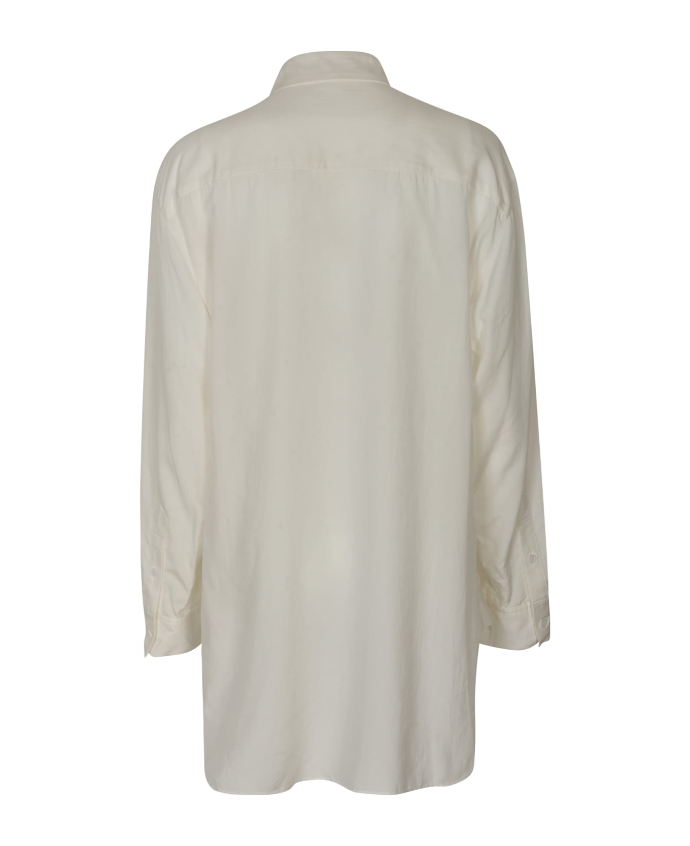 Yohji Yamamoto Wrap Buttoned Concealed Shirt - White