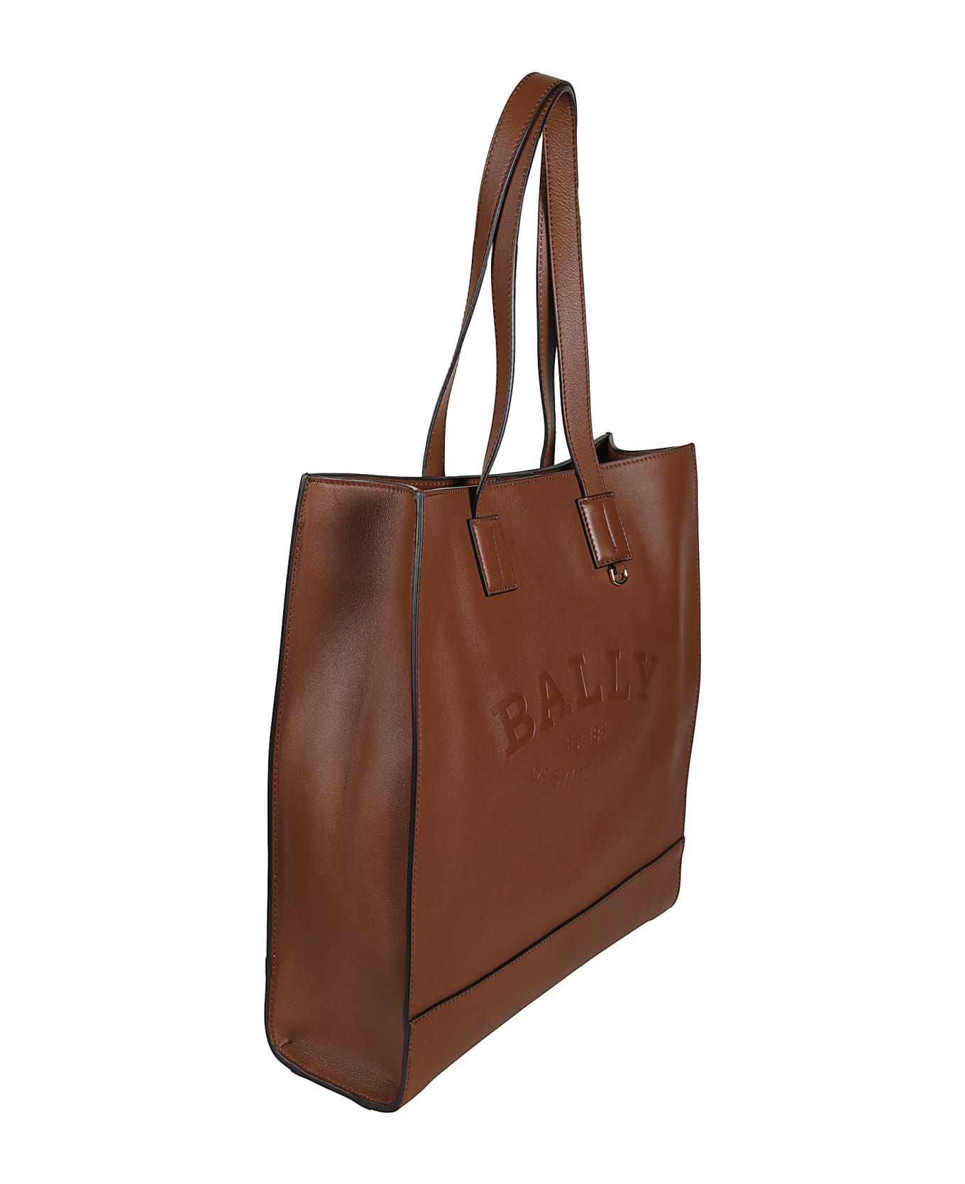 Bally Logo Engraved Tote - Cuoio トートバッグ