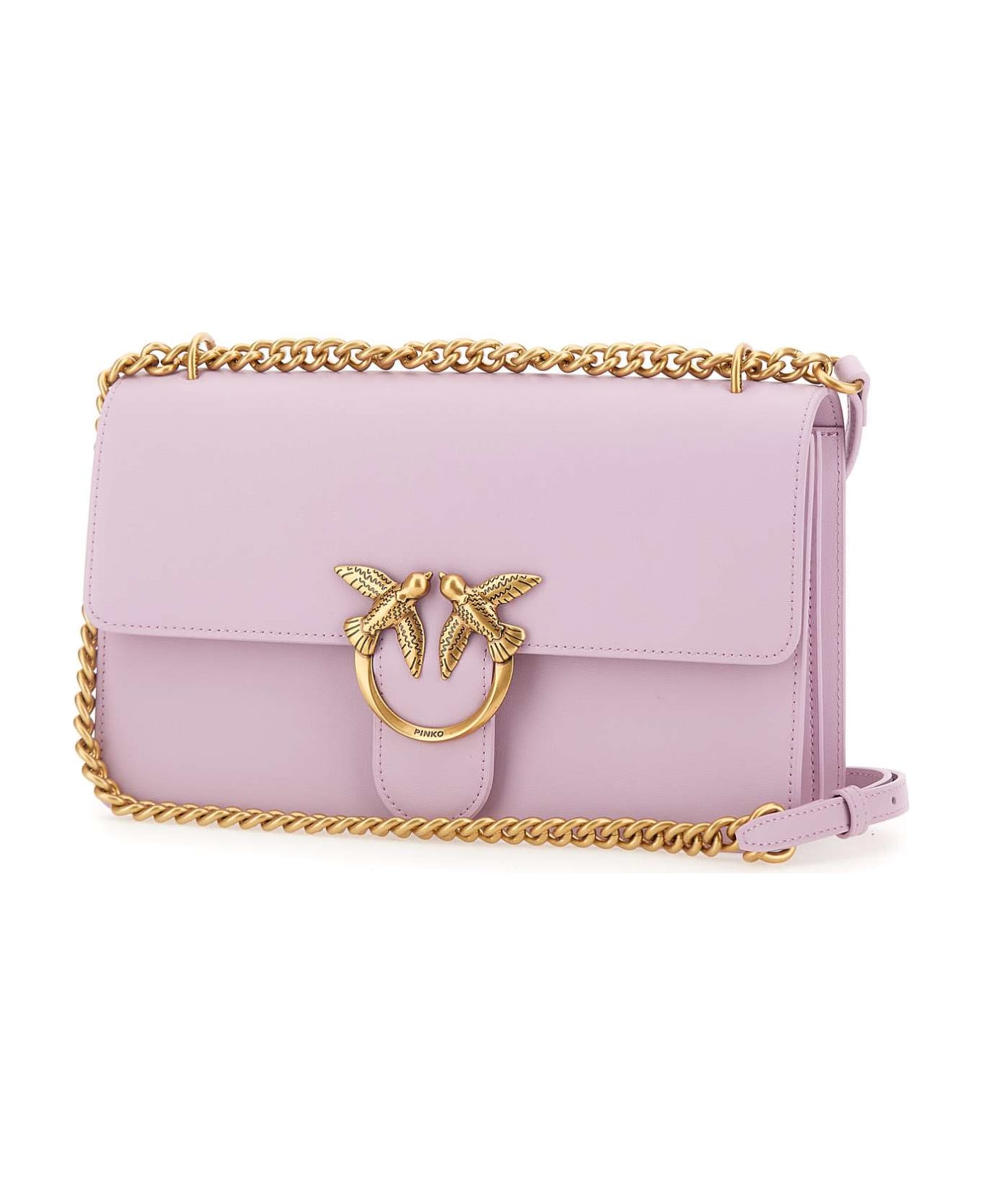 Pinko "love One Classic" Leather Bag - LILAC