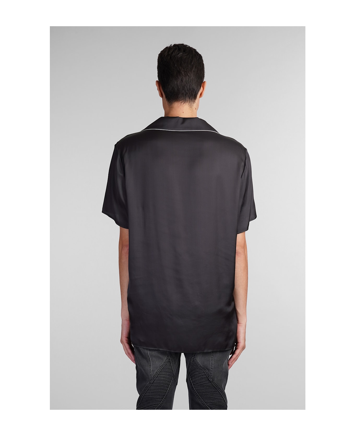 Balmain Shirt In Black Viscose - black