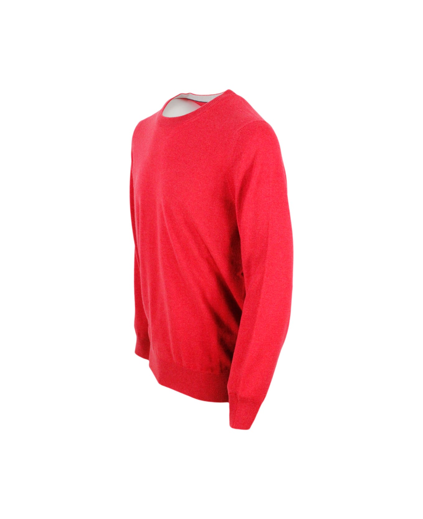 Brunello Cucinelli Long-sleeved Crew-neck Sweater - Red Magenta