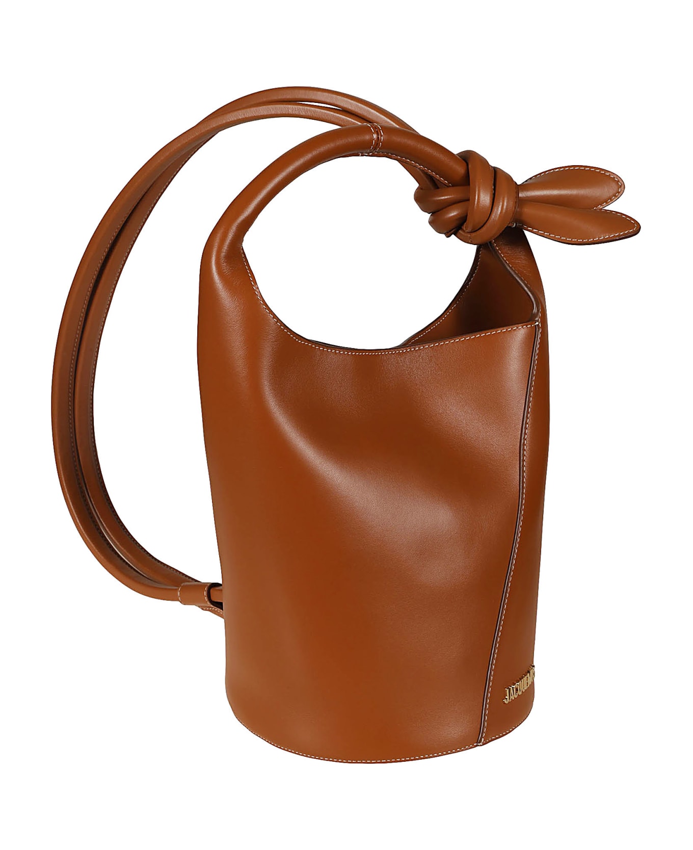 Jacquemus Logo Plaque Knot-detailed Top Handle Bag