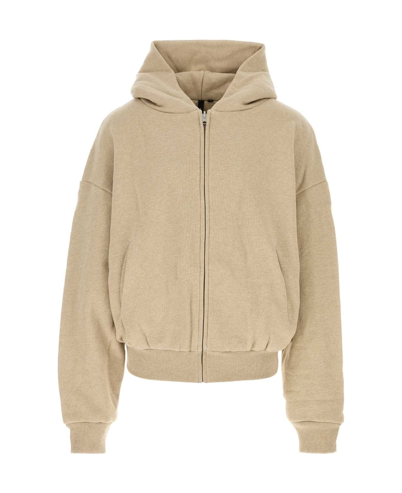 Entire Studios Beige Cotton Thermal Sweatshirt - TAUPE