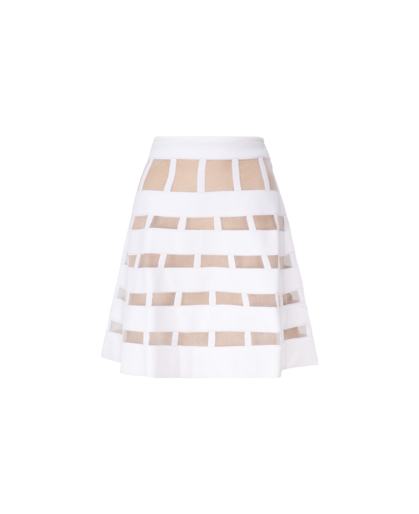 Genny Skirt With Iconic Embroidery - White