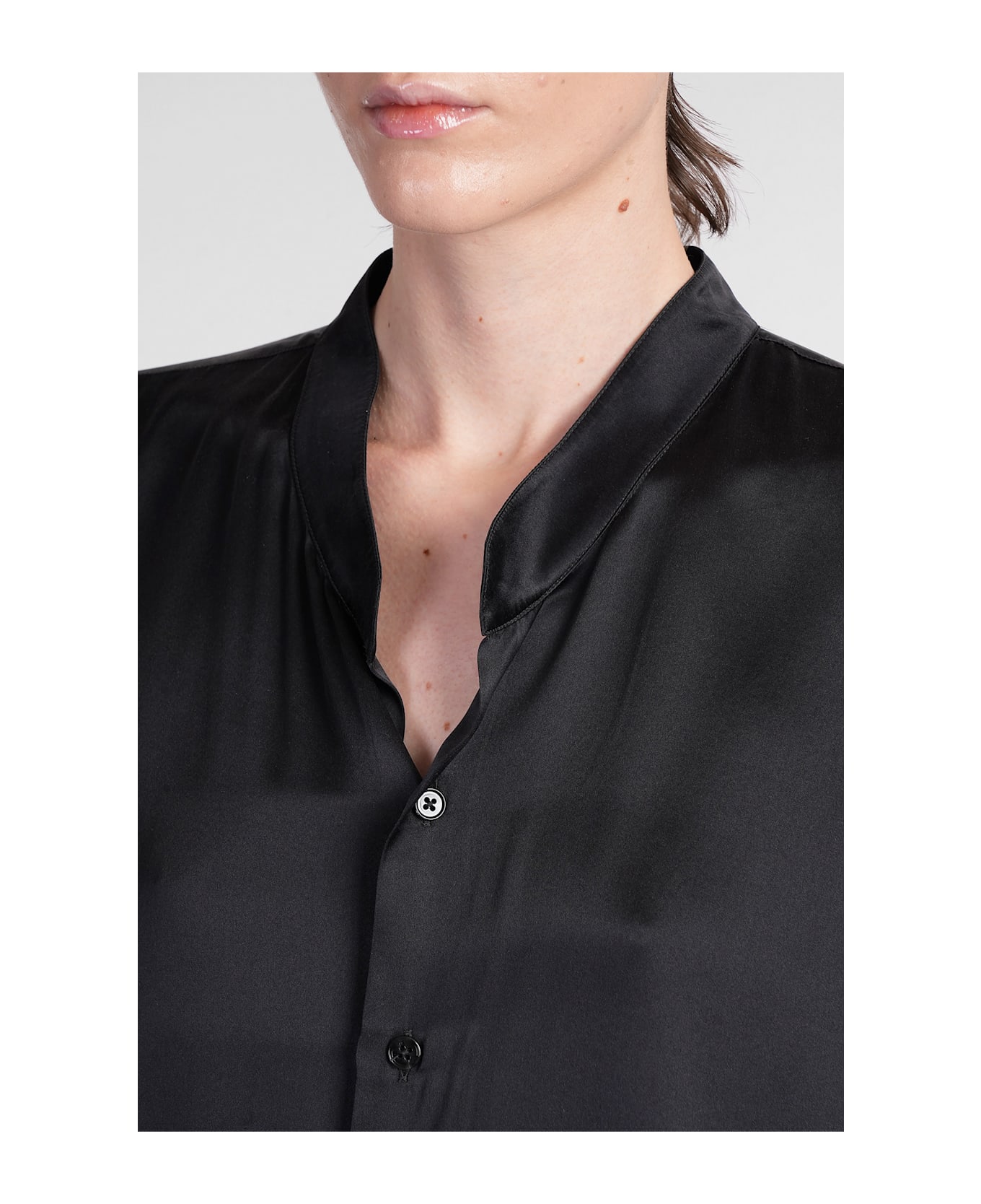 Ann Demeulemeester Thalia Shirt In Black Silk - black