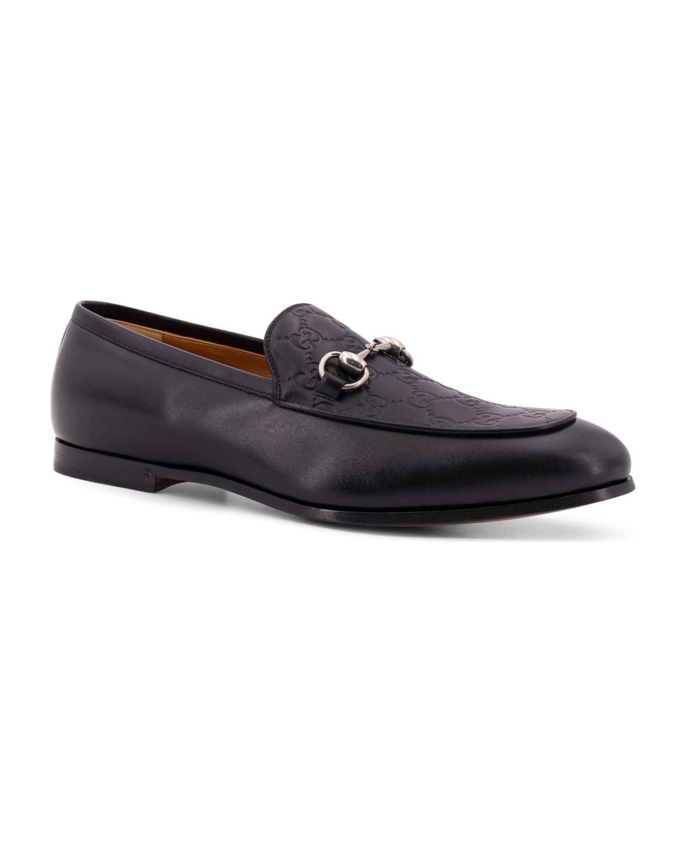 Gucci Leather Loafer With Iconic Frontal Horsebit - Black