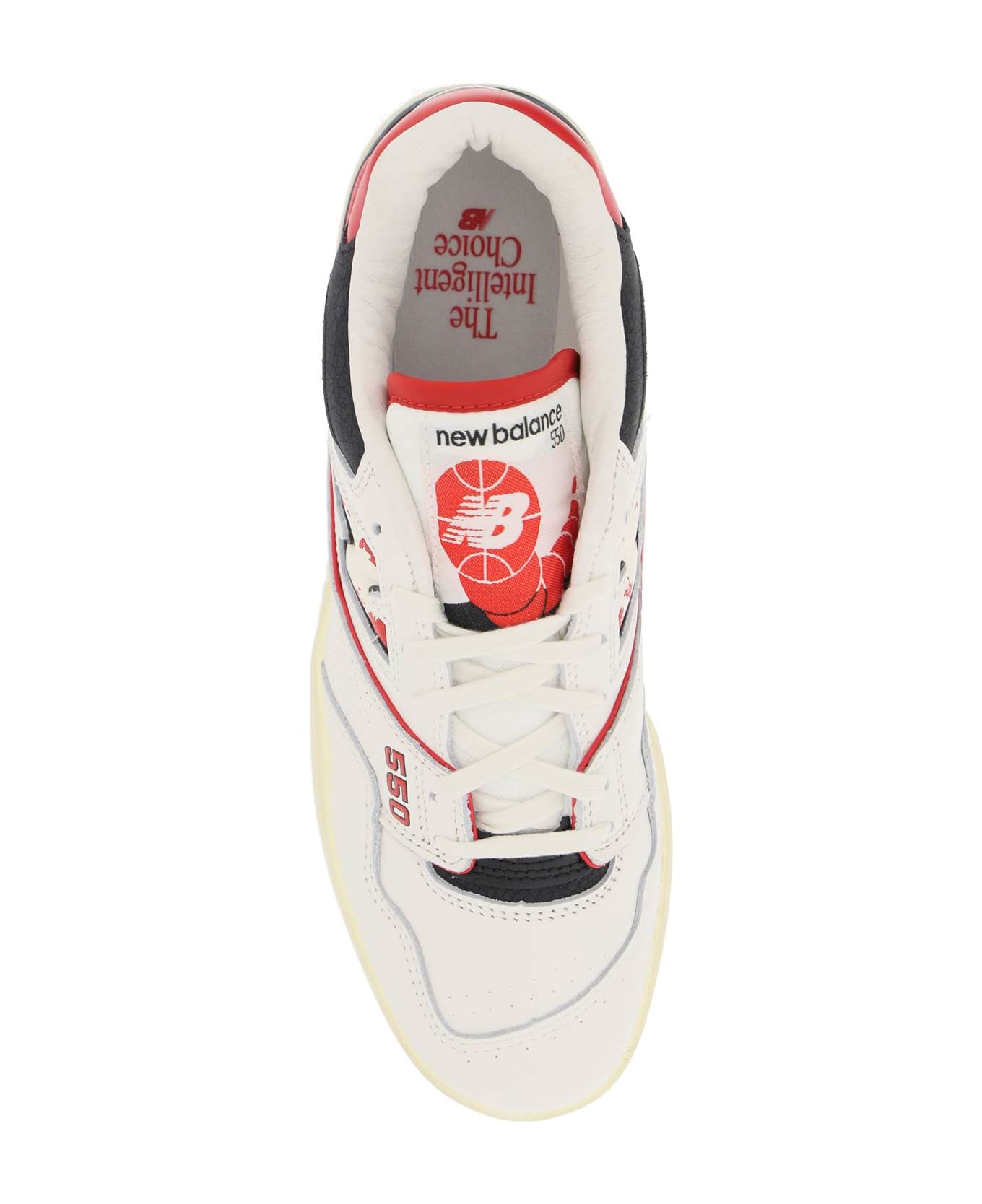 New Balance Vintage-effect 550 Sneakers - OFF WHITE RED (White) スニーカー