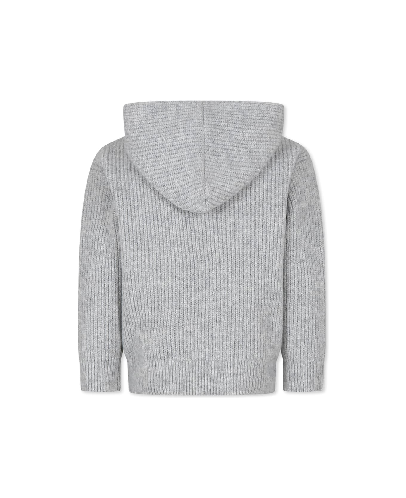 MSGM Grey Sweater For Kids - Grey