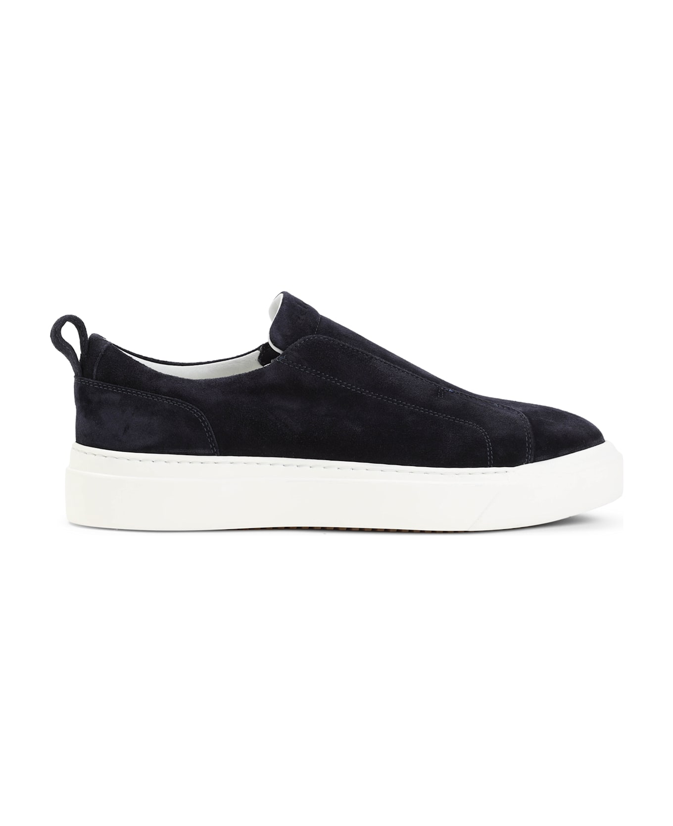 Kiton Calf Leather Sneakers - Blu