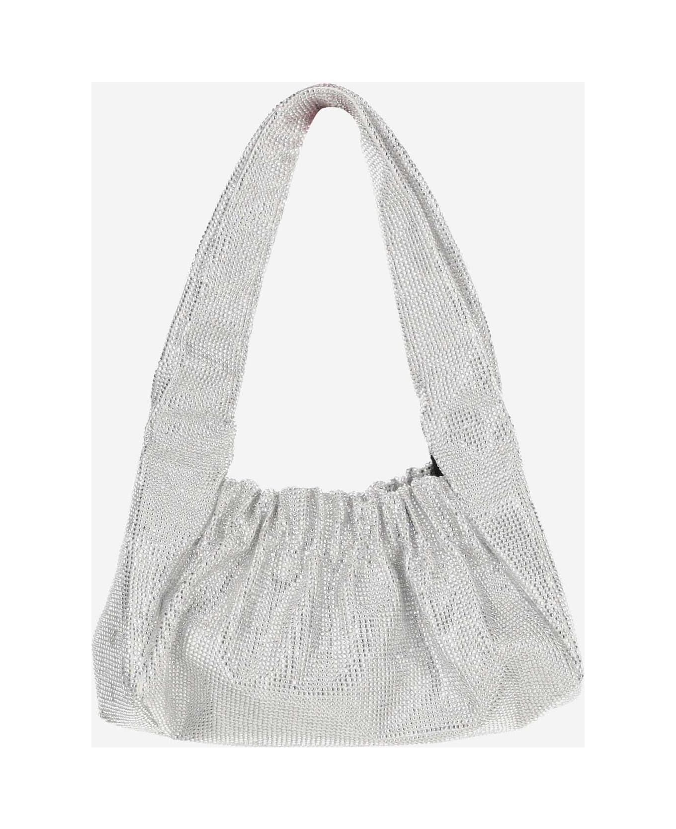 Patou Le Biscuit Satin And Rhinestone Bag - White トートバッグ