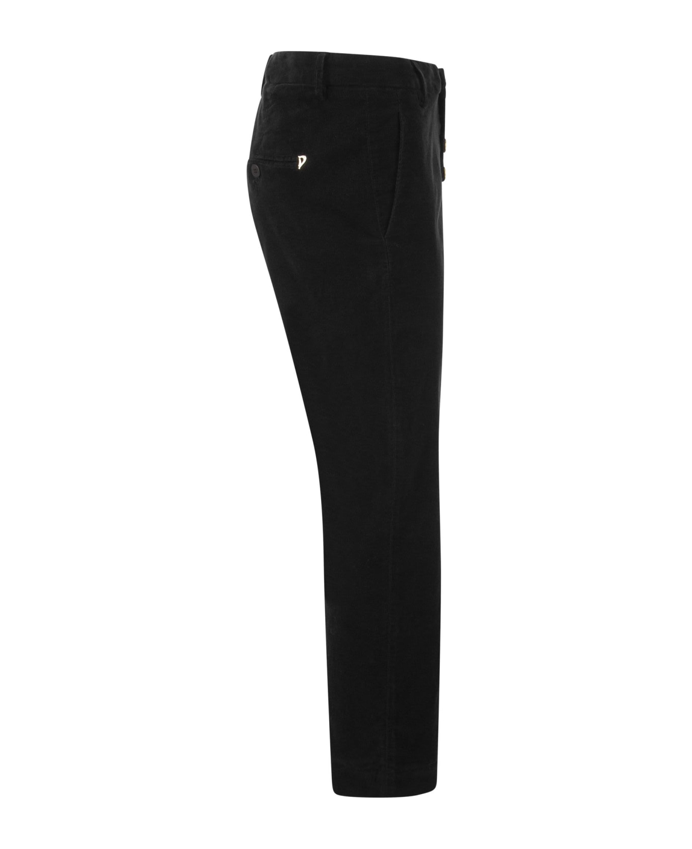 Dondup Nima - Loose Velvet Trousers - Black