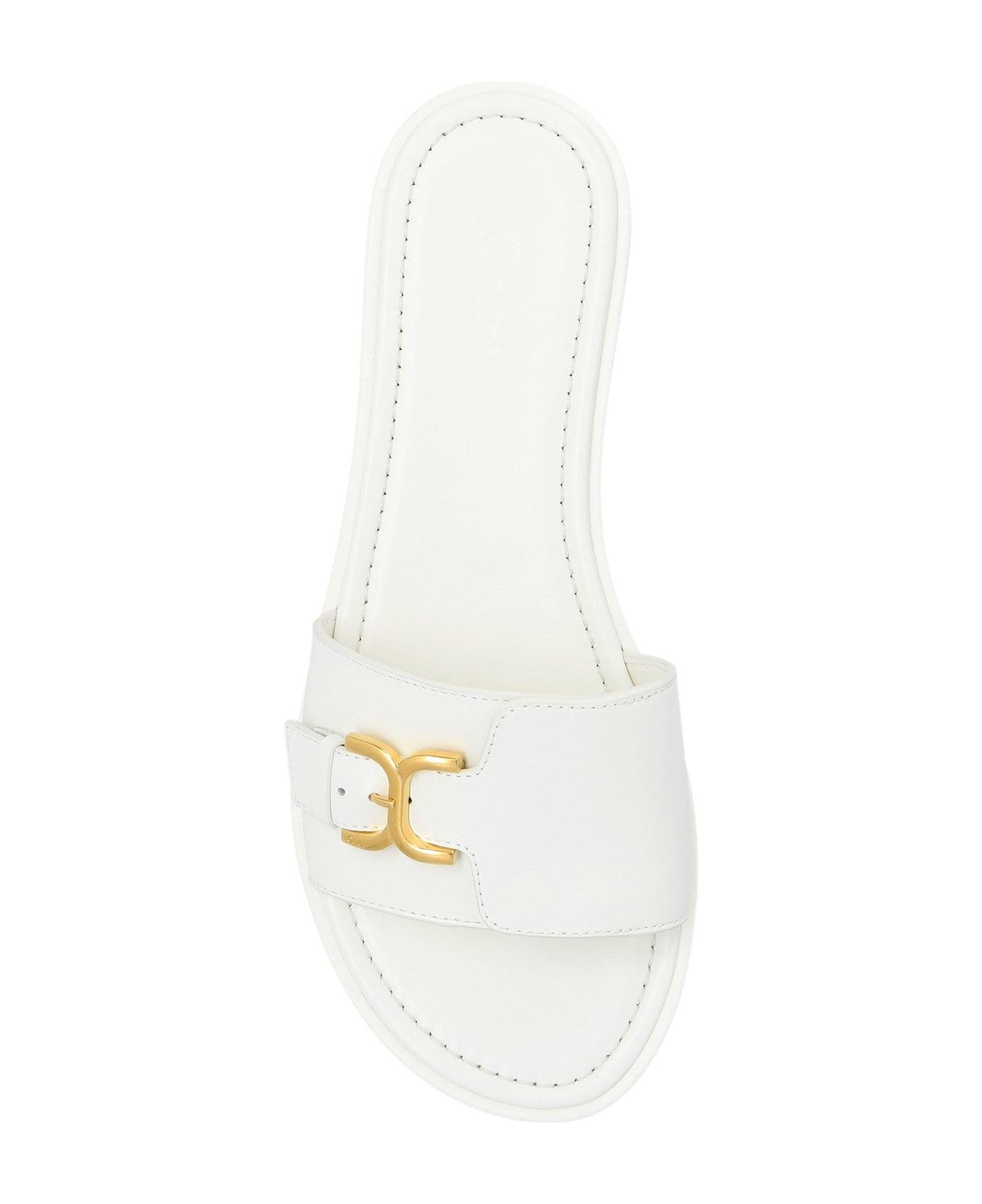 Chloé Marcie Buckle Detailed Slides - White