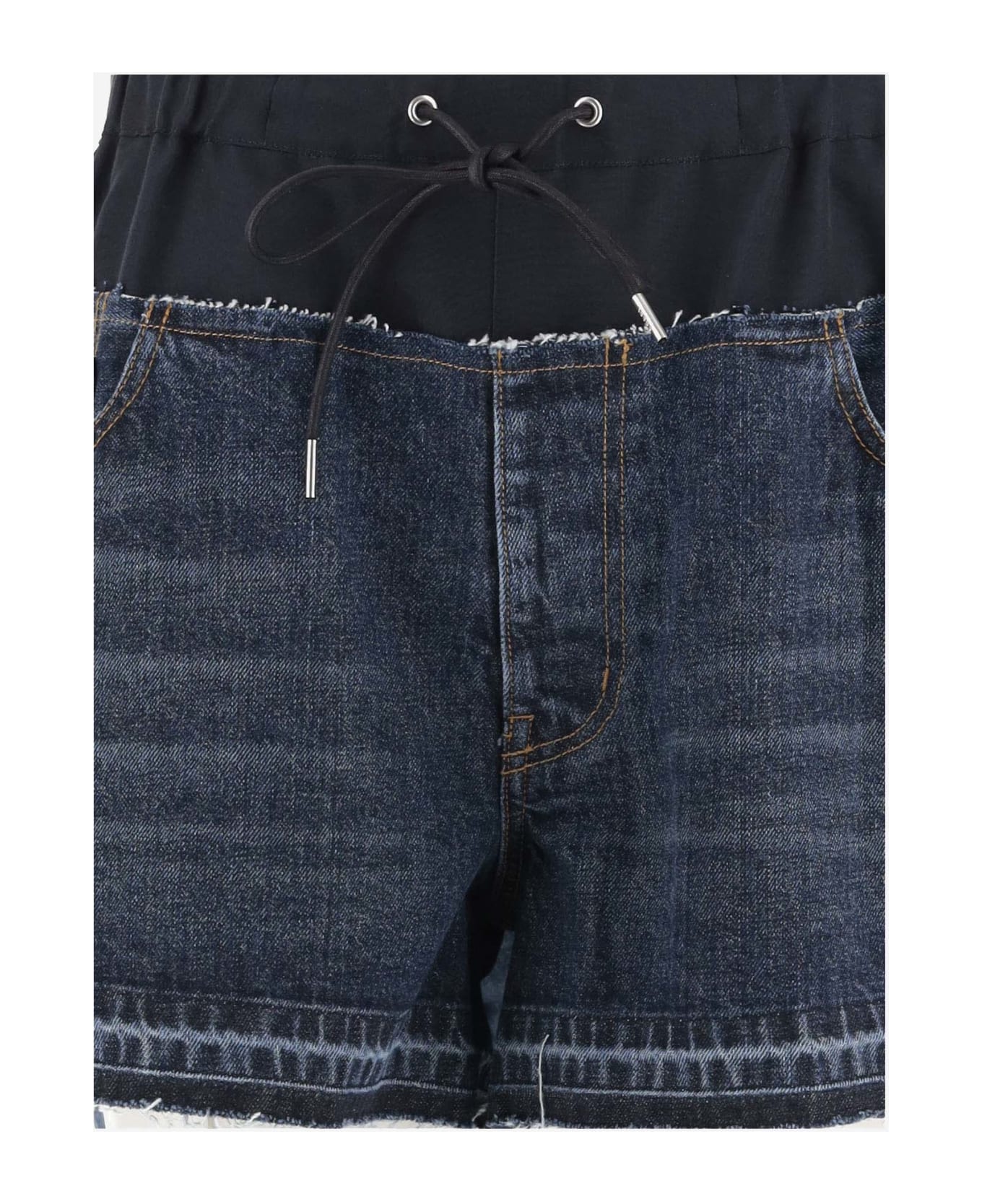 Sacai Cotton Denim Shorts - Blue ショートパンツ