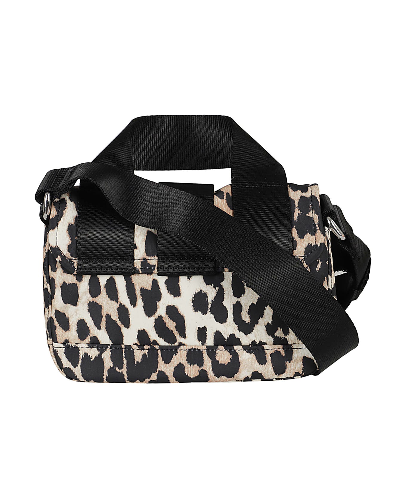 バッグ GAMNI RECYCLED TECH MINI SATCHEL LEOPARD Ganni Recycled Tech Mini Satchel Leopard | italist