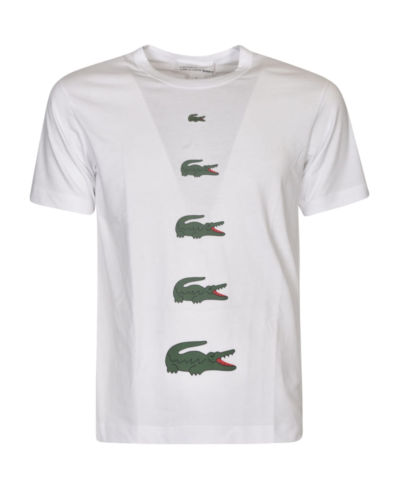 Comme des Garçons Croco Embroidered T-shirt - White シャツ