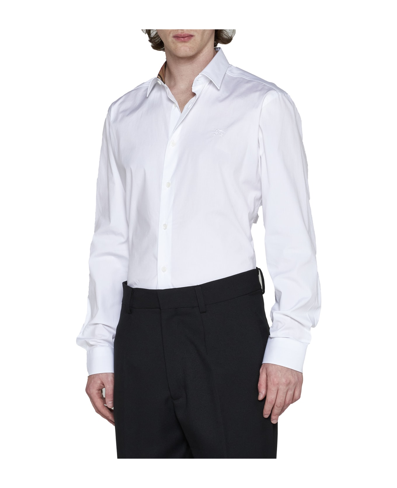 Burberry Sherfield Shirt In White Cotton - White