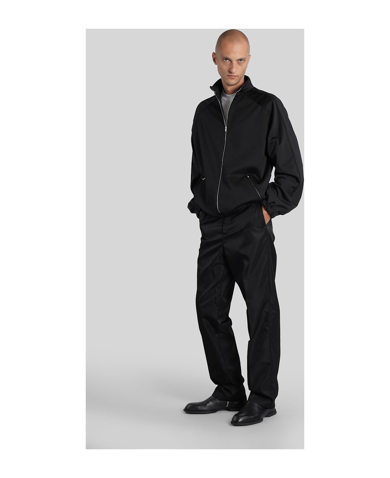 Jil Sander Sweatshirt Zip Up Sweatshirt In Black Cotton - black