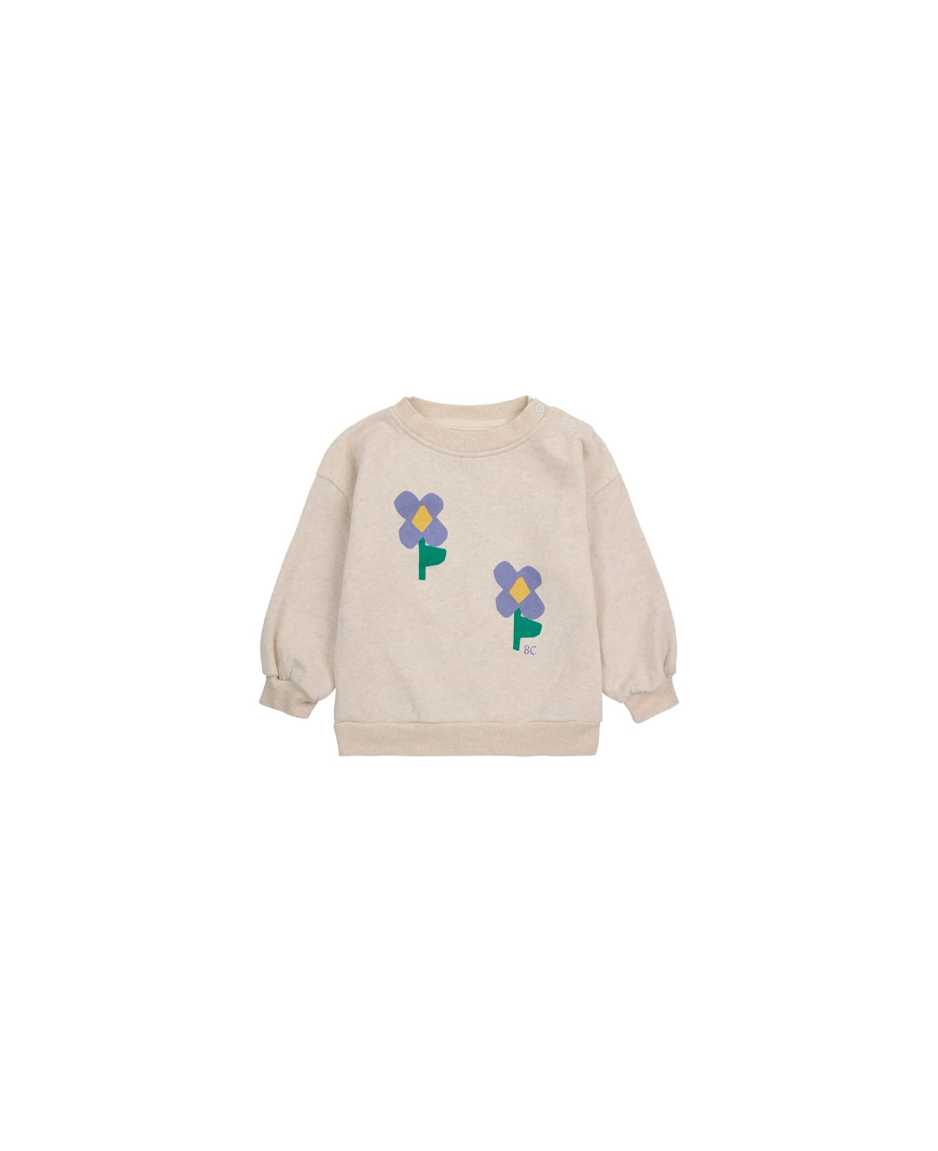 Bobo Choses Baby Pansy Flower Sweatshirt - BEIGE