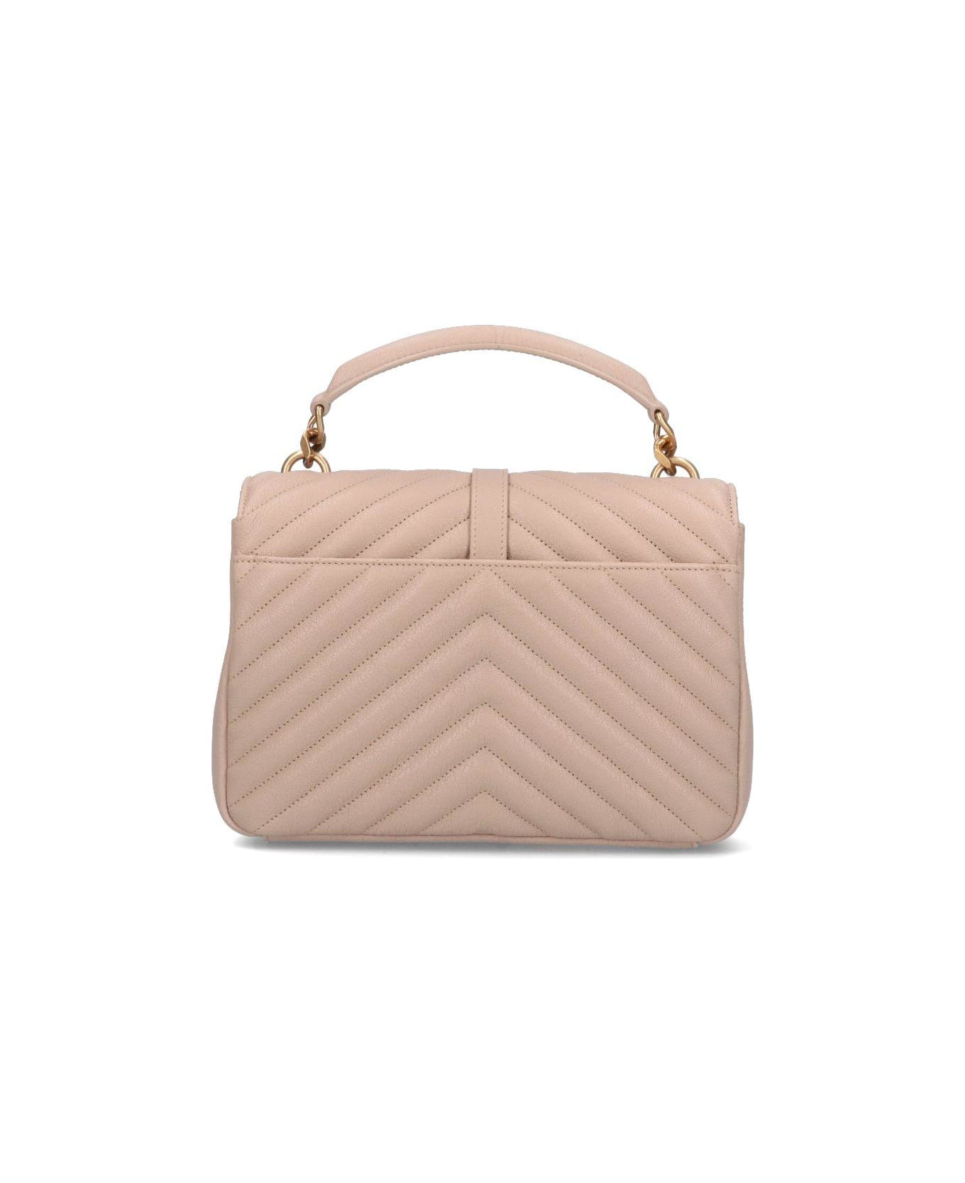 Saint Laurent Coll Medium Bag - Beige