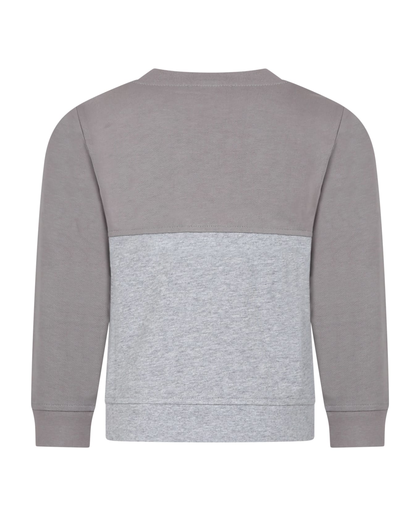 Stella McCartney Kids Gray Sweatshirt For Boy With Shark - Grey