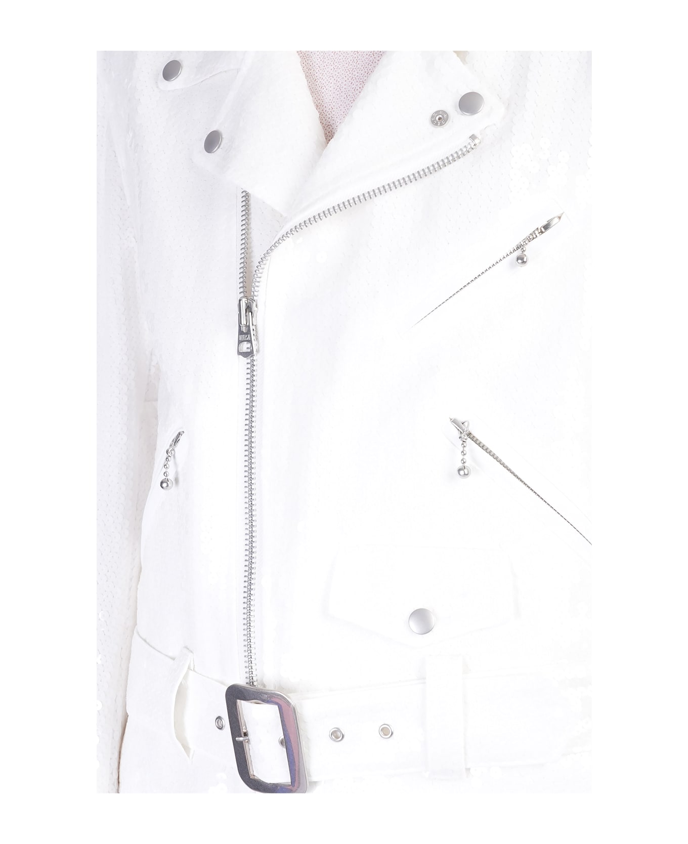 Junya Watanabe Biker Jacket In White Polyester - white