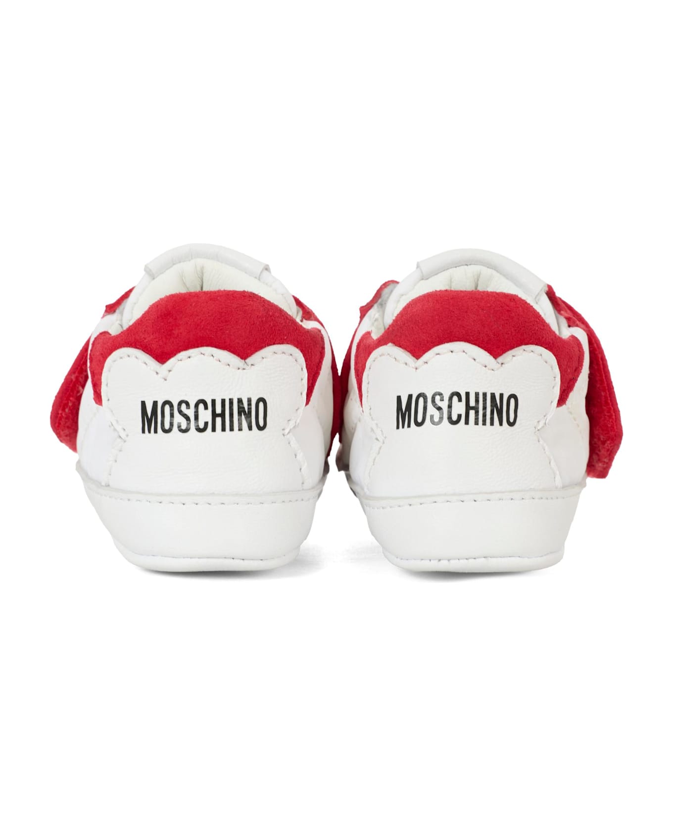 Moschino Red Sneakers For Babykids With Logo - Red