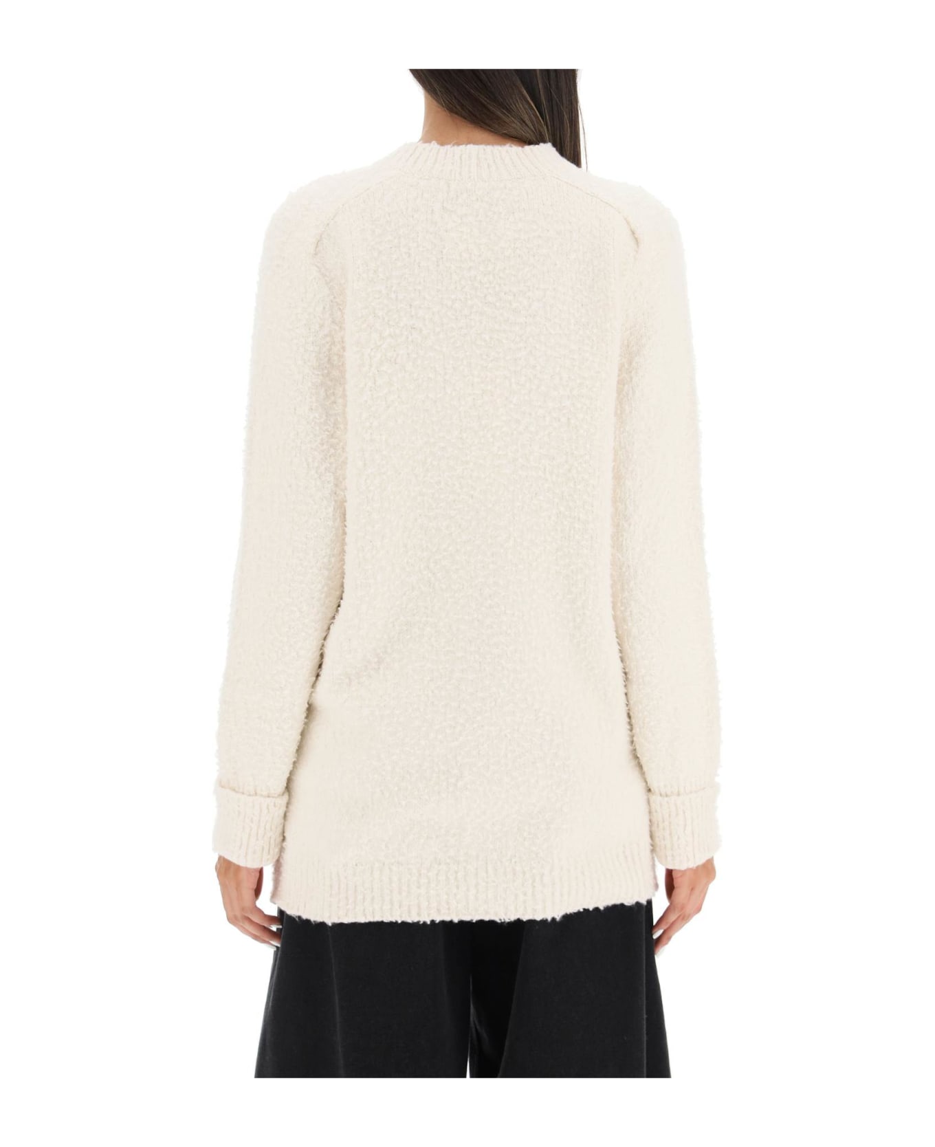 Maison Margiela Pilling Effect Knit Cardigan - White