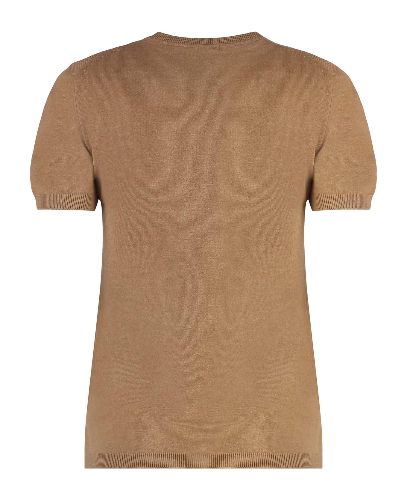Malo Short Sleeve Sweater - Camel