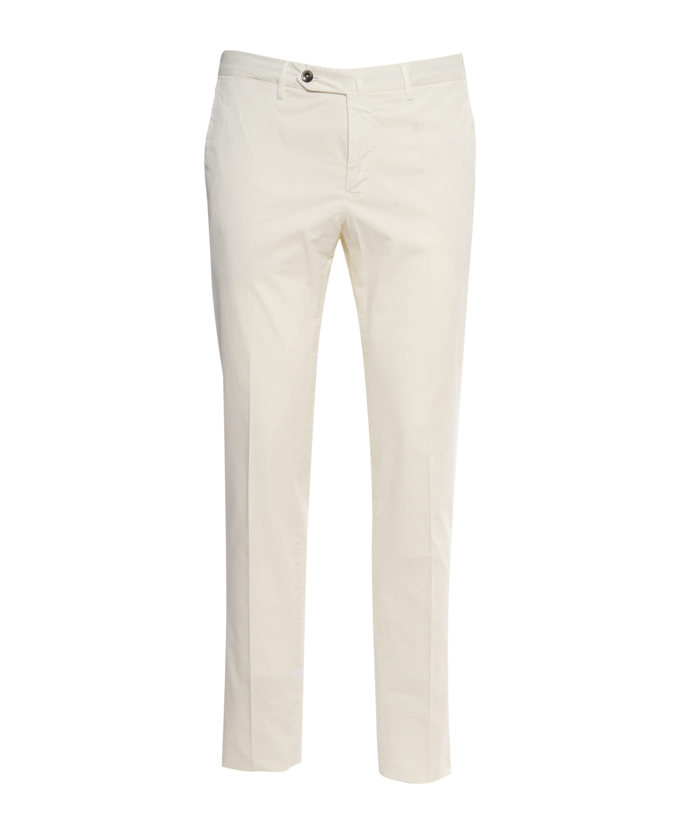 PT Torino Superslim Cream-colored Trousers - WHITE