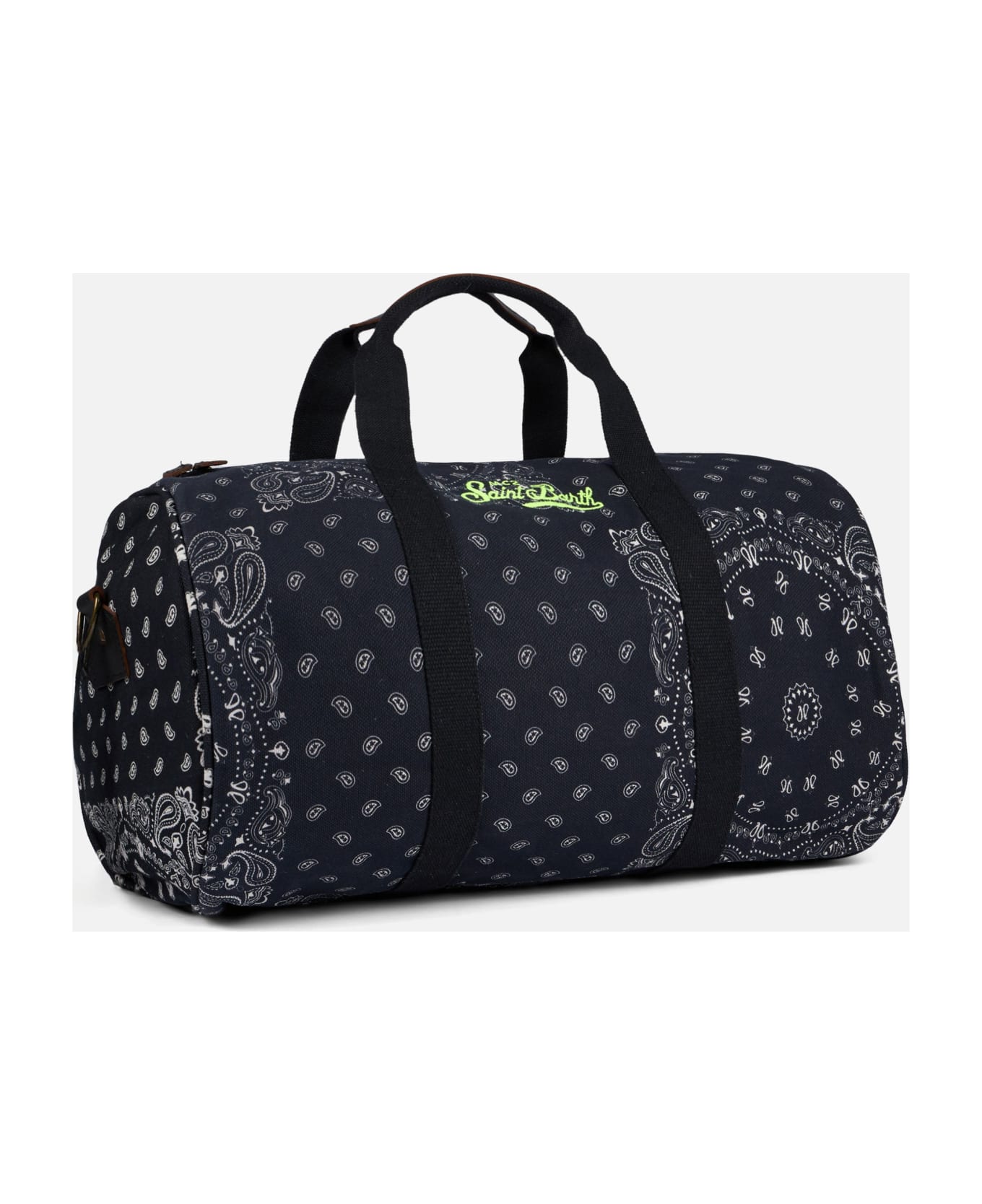 MC2 Saint Barth Travel Duffel Bag With Black Bandanna Print - BLACK トラベルバッグ