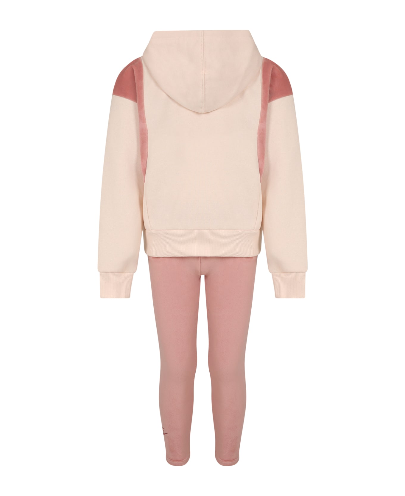 Nike Pink Suit For Girl With Logo - Pink ジャンプスーツ