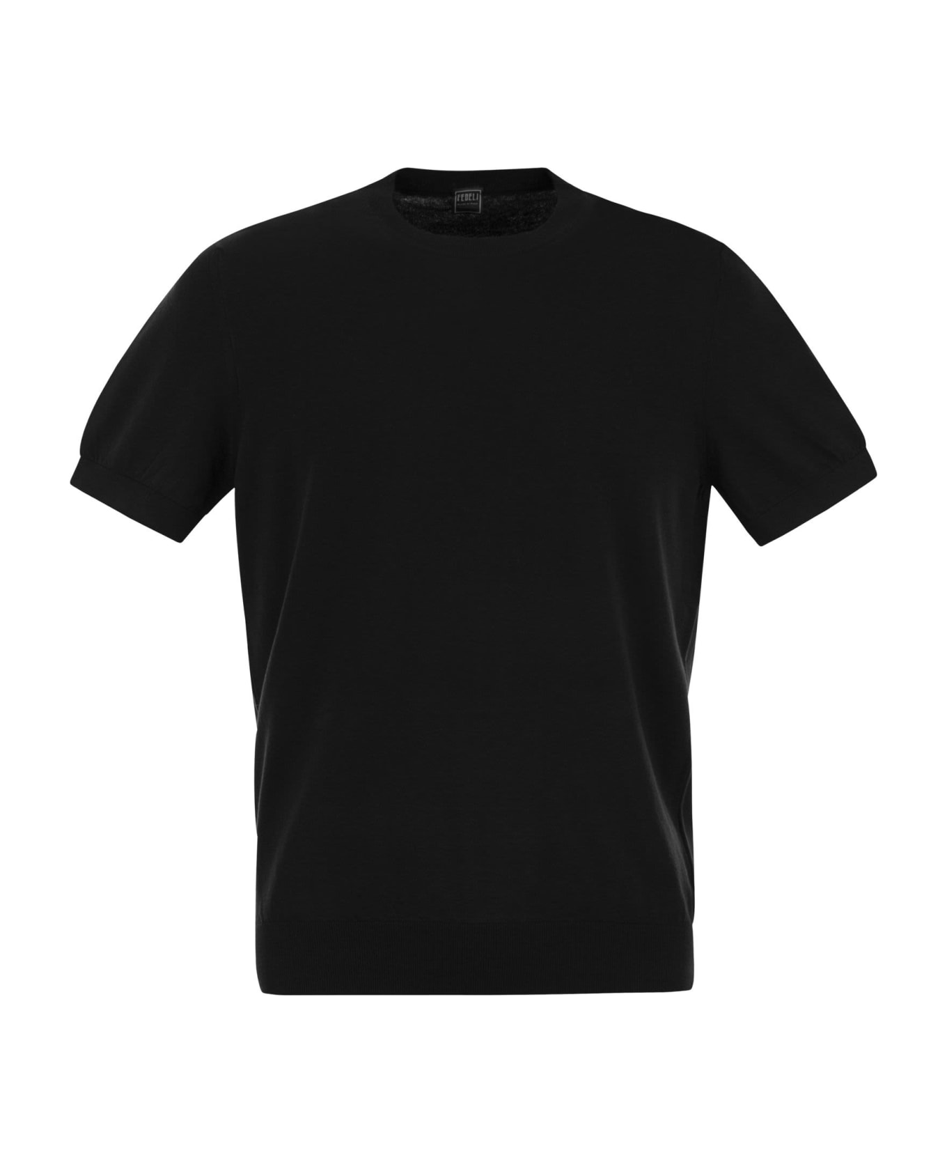 Fedeli Cotton T-shirt T-Shirt - NERO シャツ