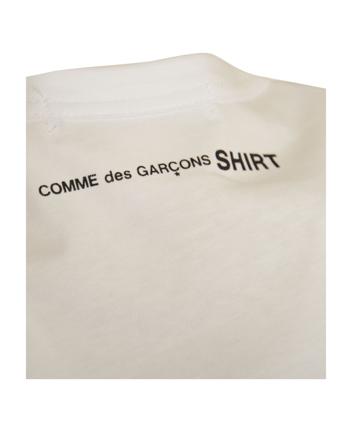 Comme des Garçons Regular Plain Logo T-shirt - White