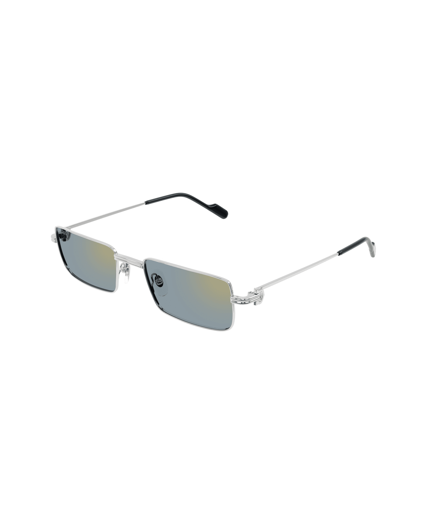 Cartier Eyewear Cartier Ct0501s Premie Re De Cartier 008 Silver Light Blue Sunglasses - Argento