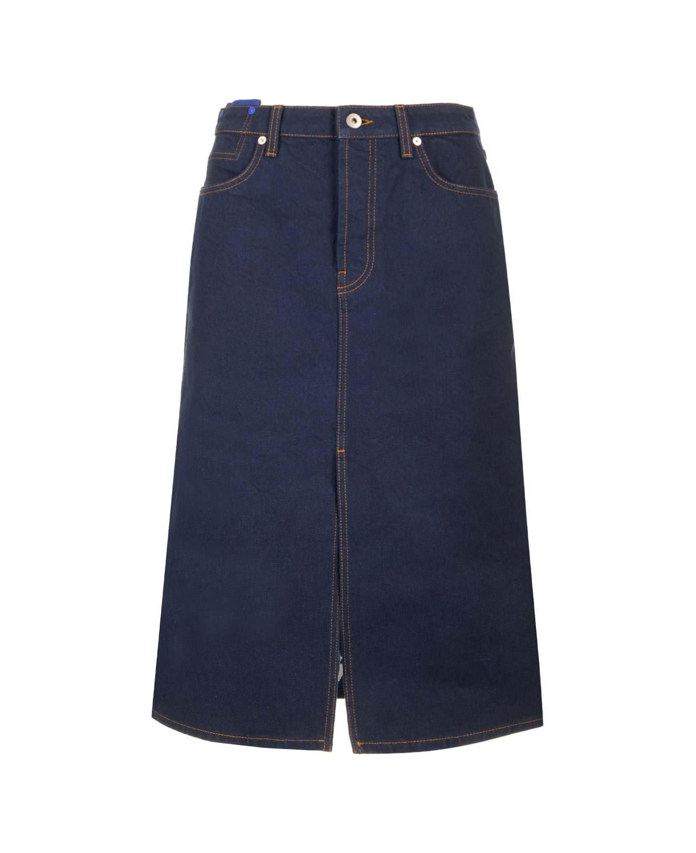 Burberry Japanese Front-slit Denim Midi Skirt - Blu スカート