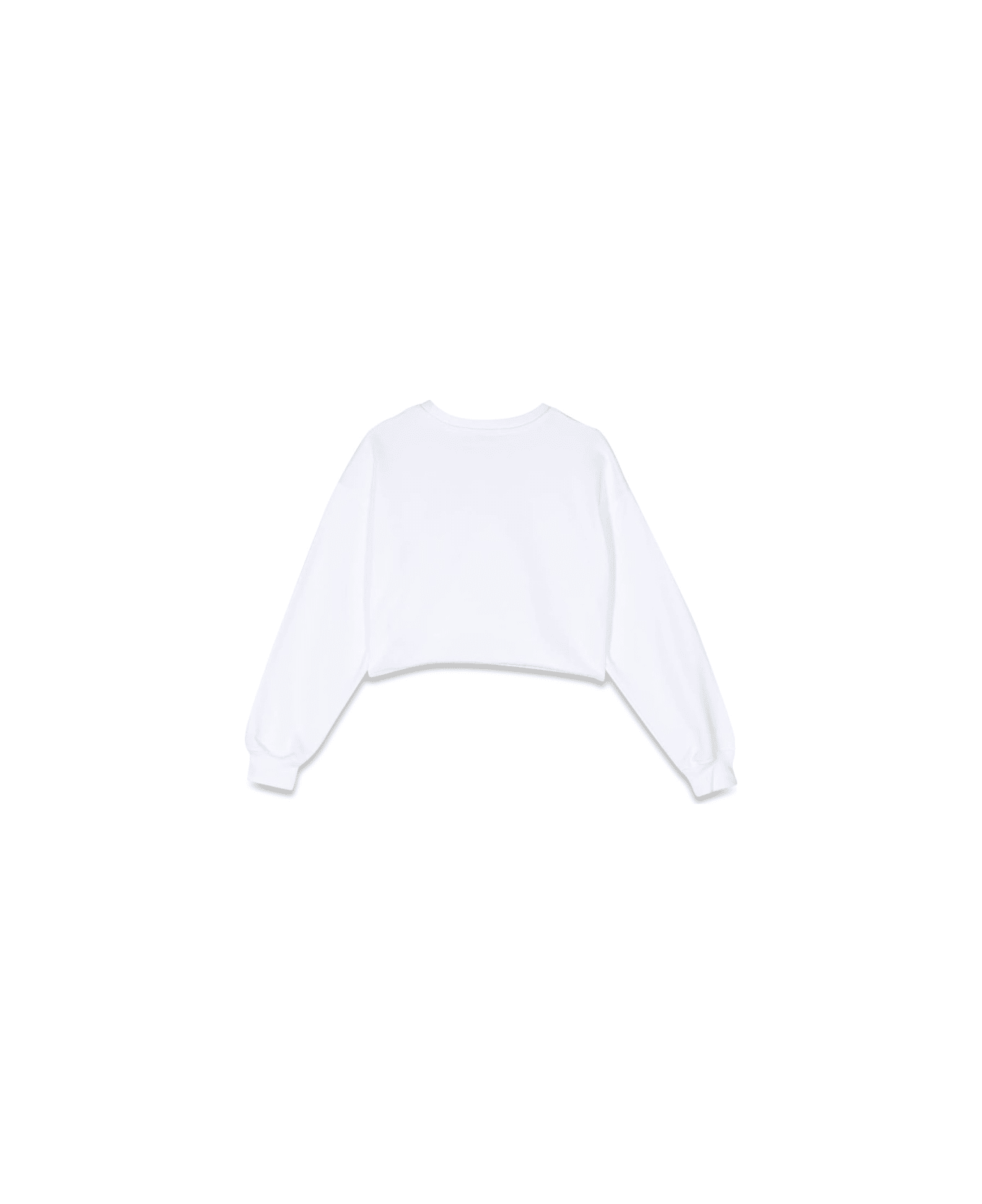 MSGM Cropped Sweatshirt - WHITE