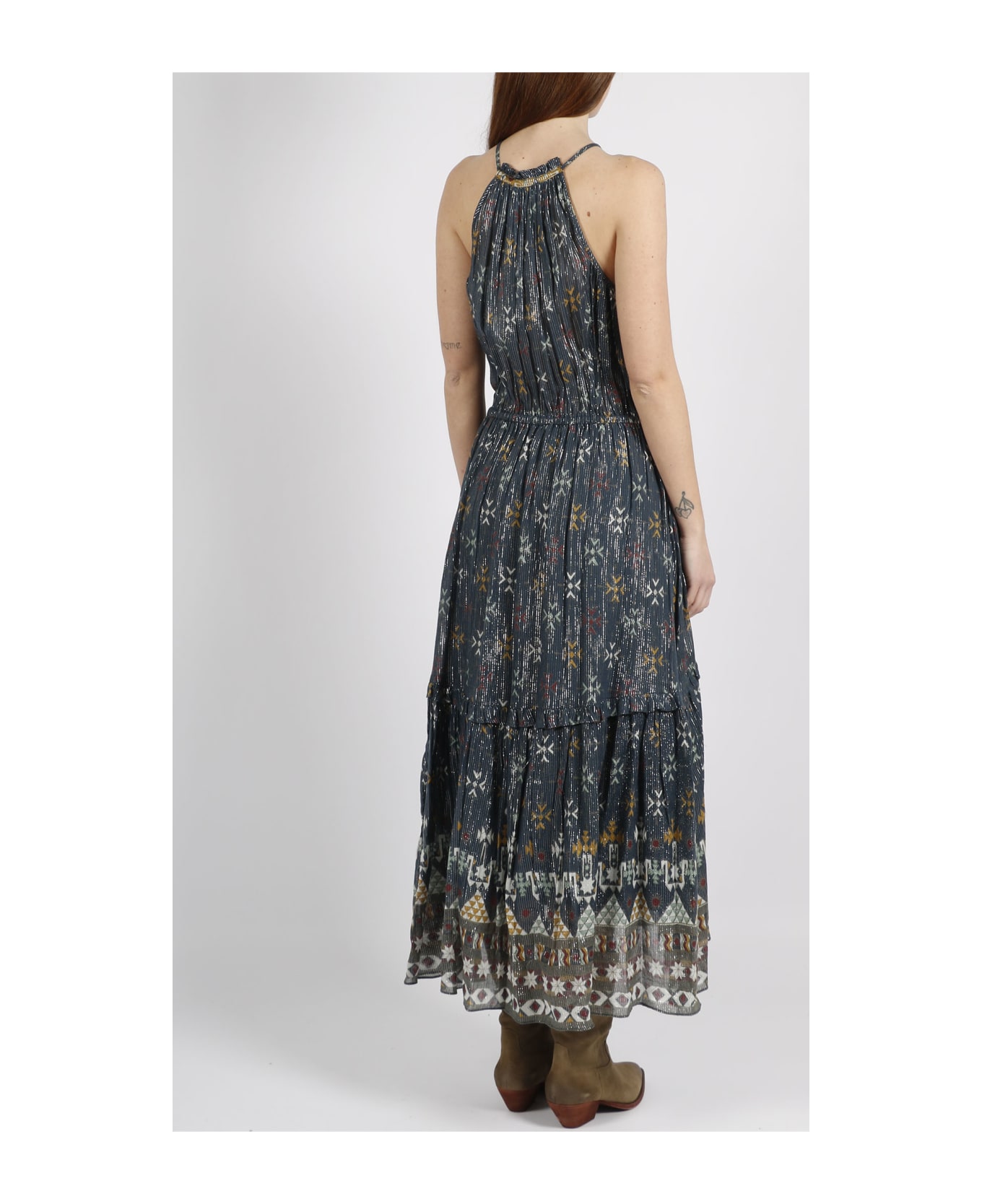 Marant Étoile Kabelino Pleated Midi Dress - Blue