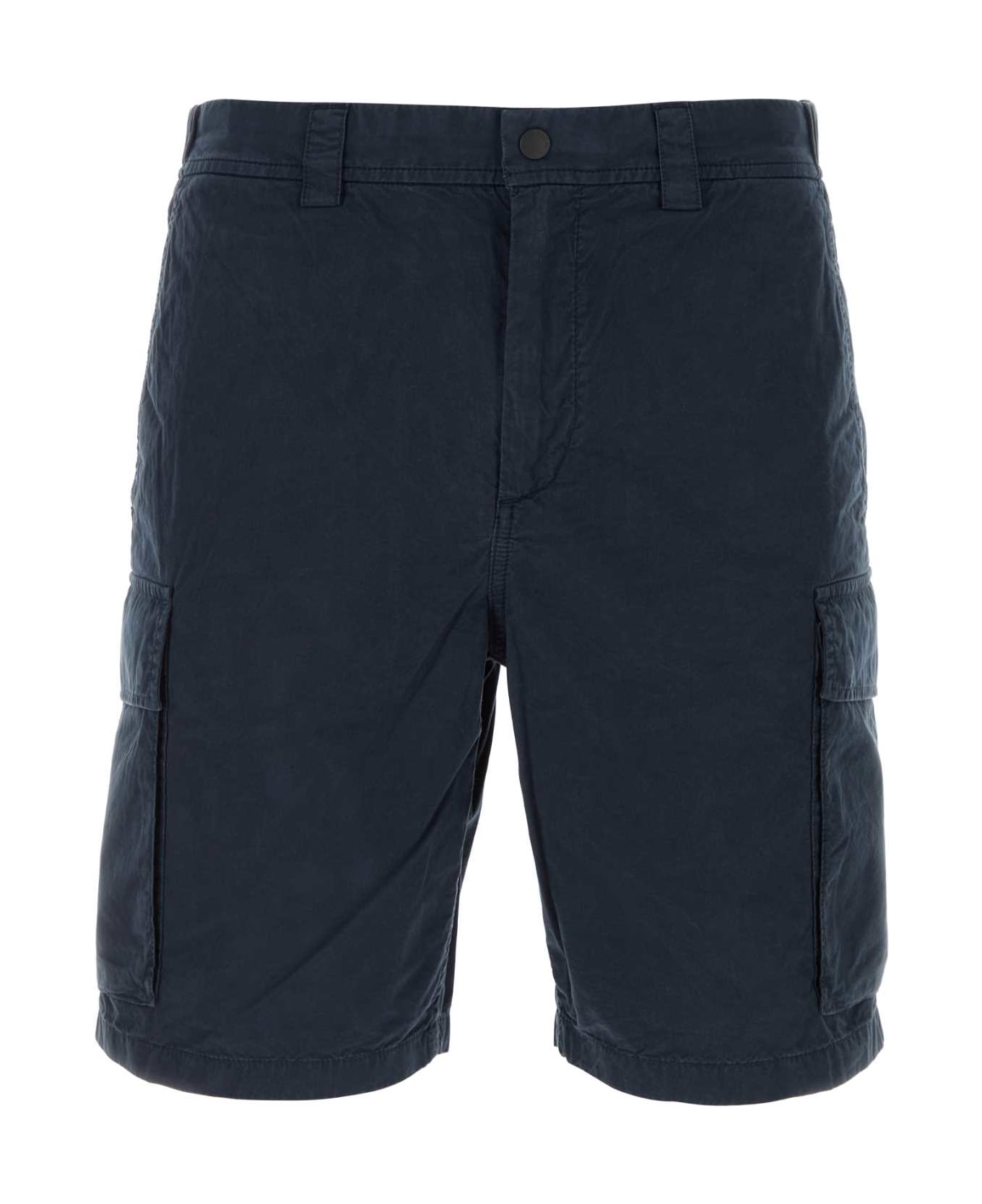 Woolrich Blue Cotton Bermuda Shorts - 3989