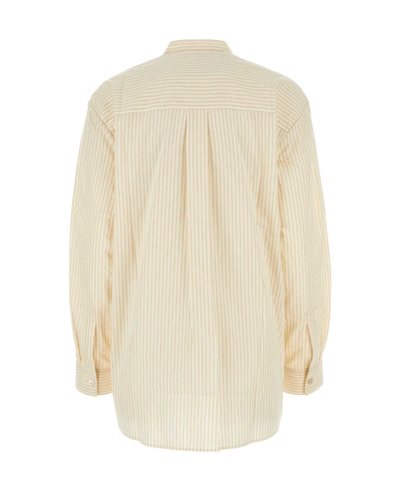 Tekla Embroidered Cotton Pyjama Shirt - WHEATSTRIPES シャツ