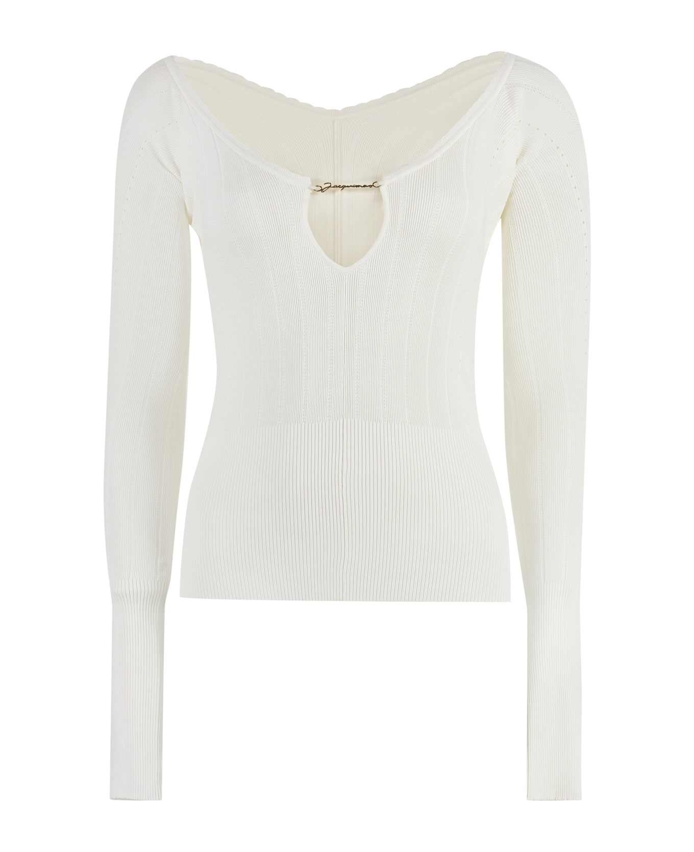 Jacquemus Pralù Knitted Viscosa-blend Top - White Tシャツ