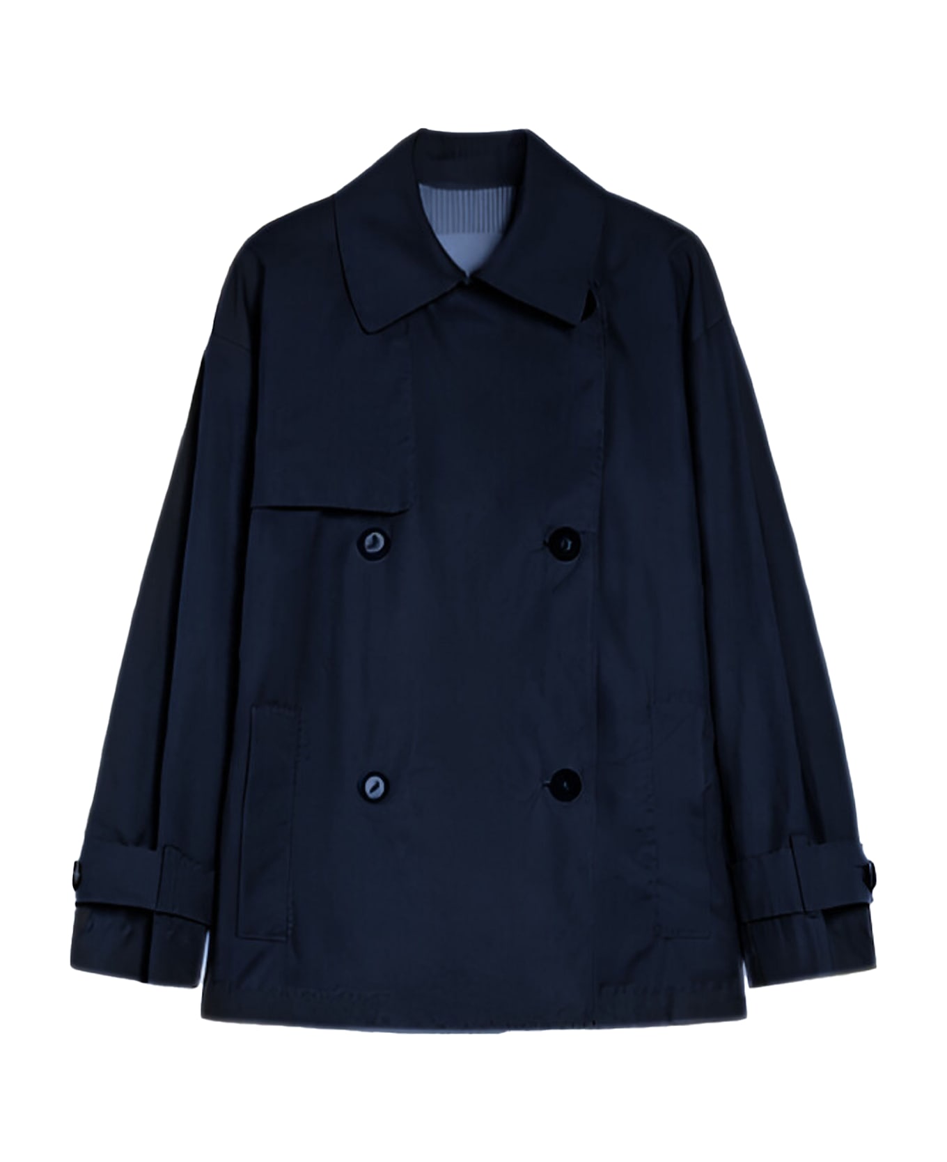 Max Mara The Cube Short Trench Coat - Blue