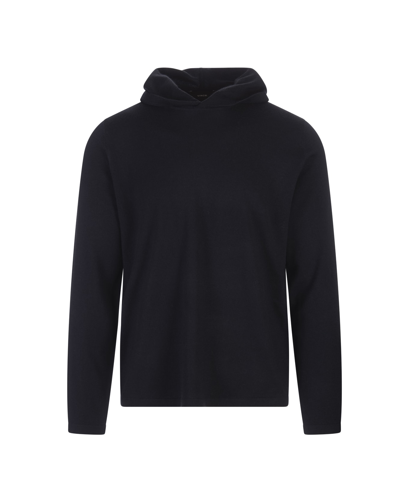 Vince Navy Blue Hoodie In Wool And Cashmere - Blue