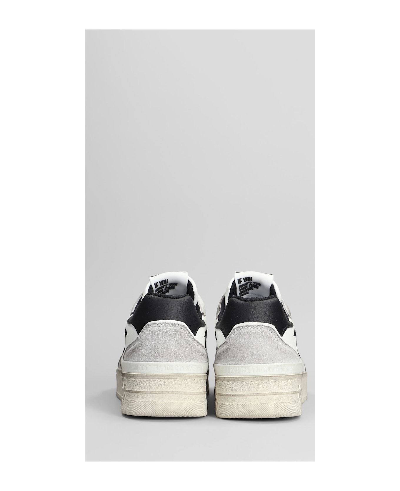 John Richmond Sneakers In White Suede And Leather - white