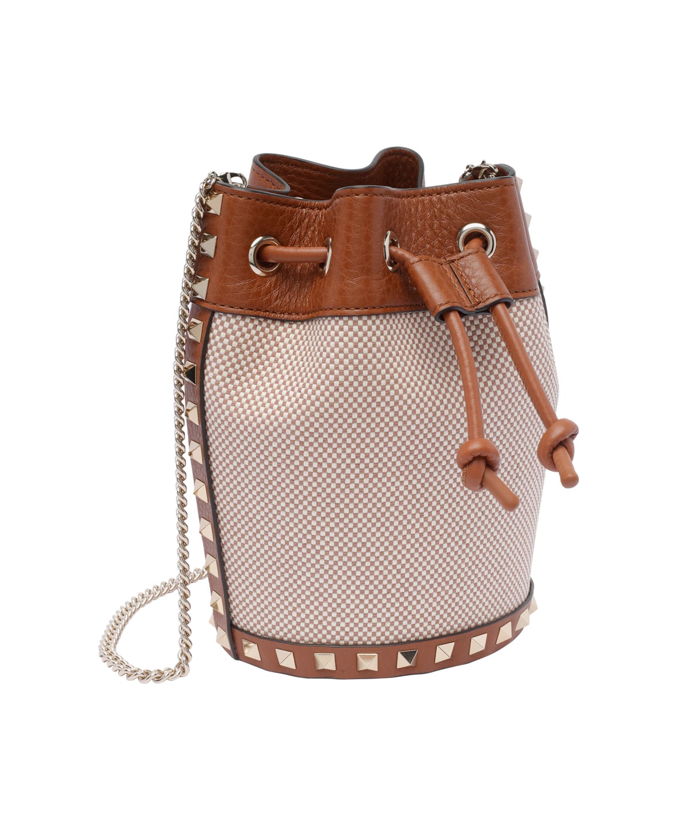 Valentino Garavani Rockstud Bucket Bag - Brown