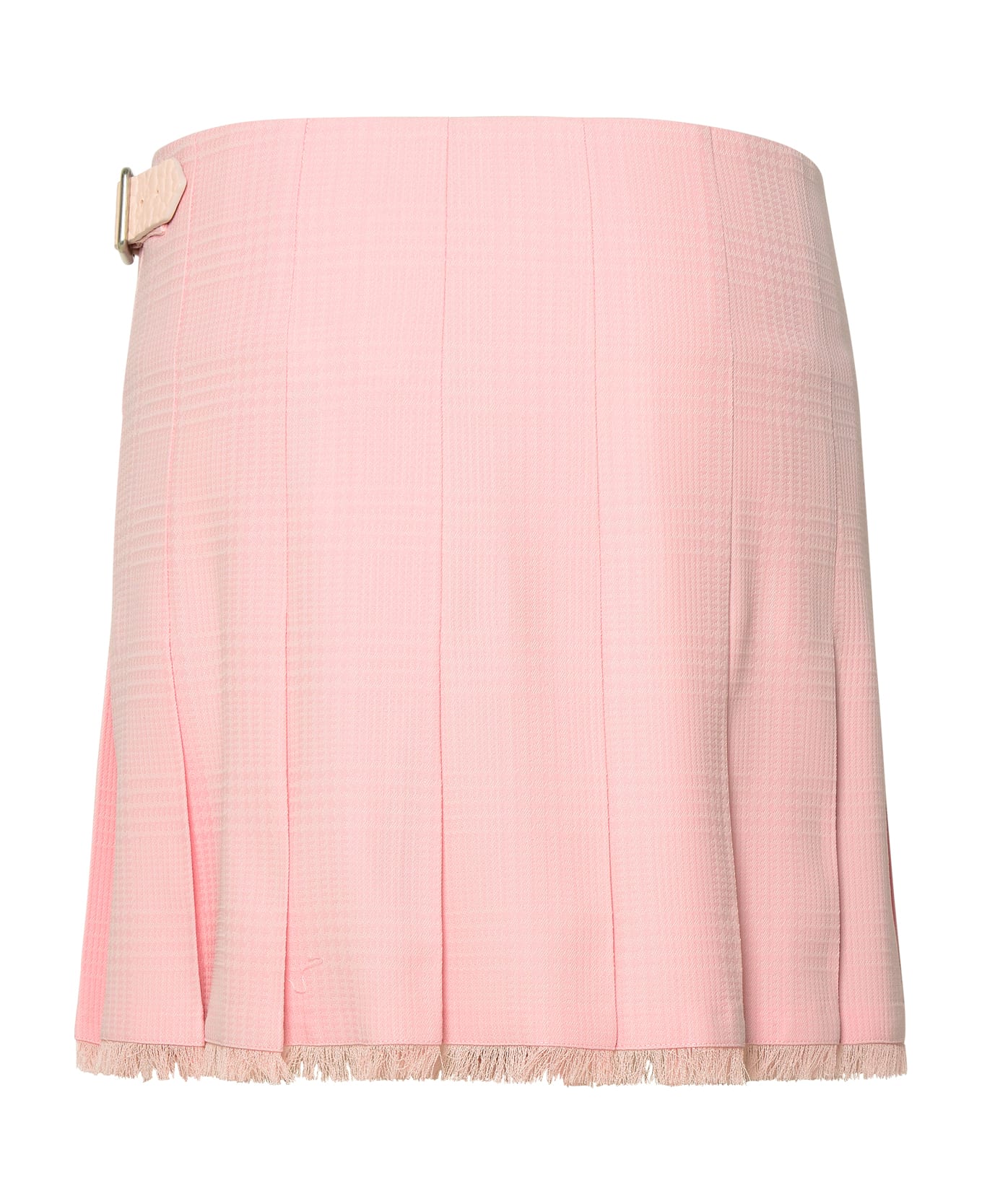 Burberry Pink Virgin Wool Miniskirt - Cameo