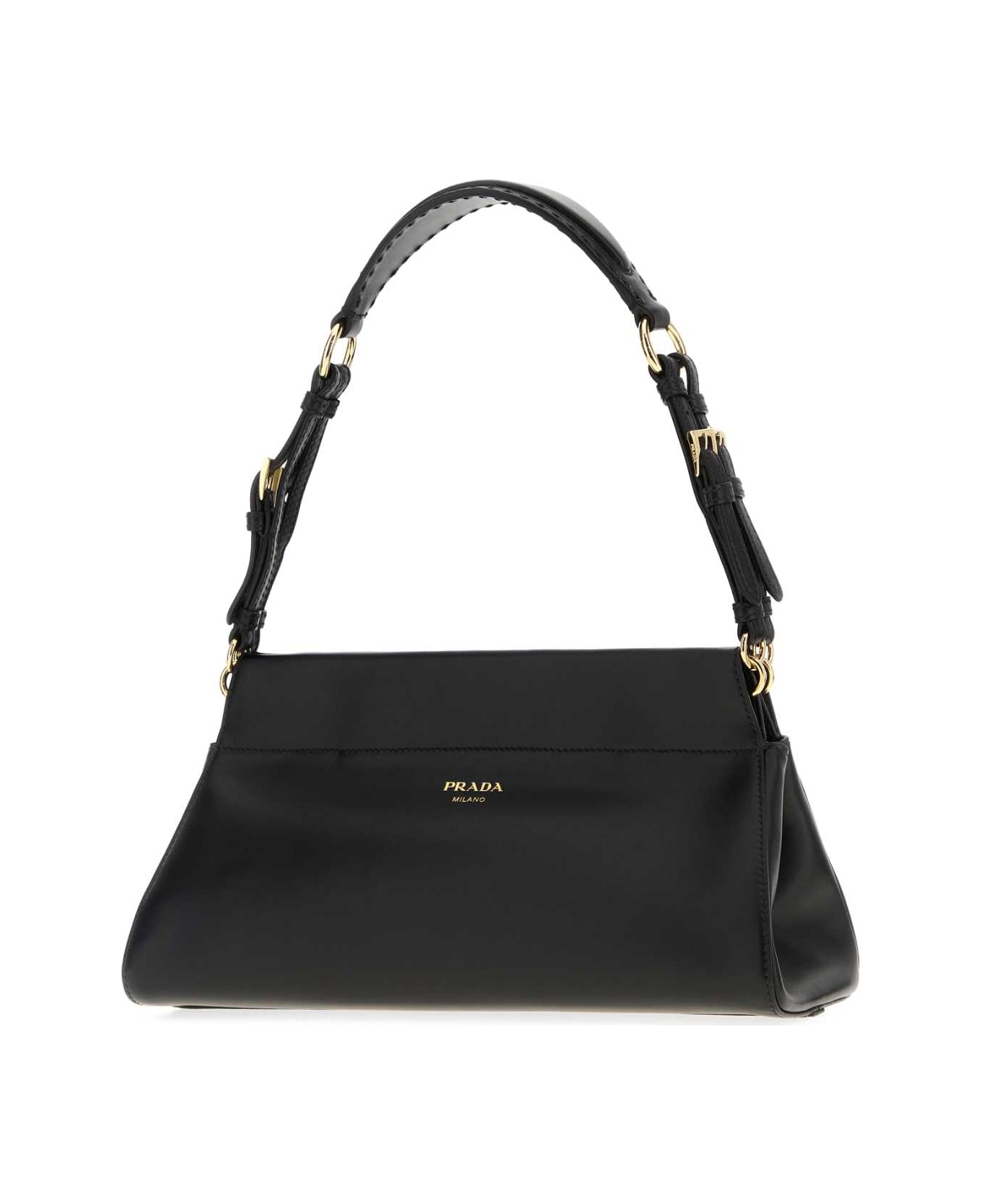 Prada Black Leather Medium Prada Enchaã®nã© Shoulder Bag - NERO