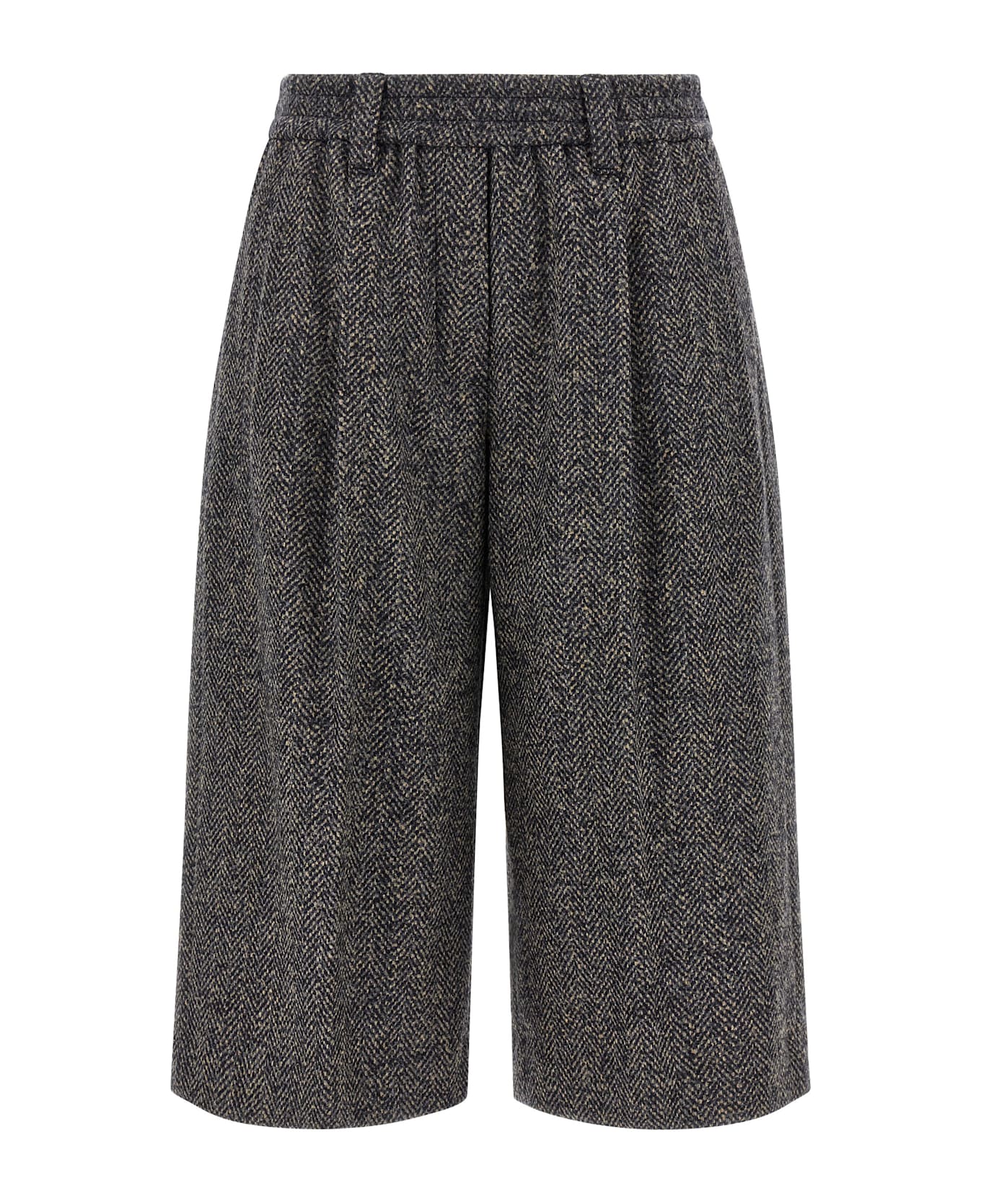 Brunello Cucinelli Wool Bermuda Shorts - Multicolor