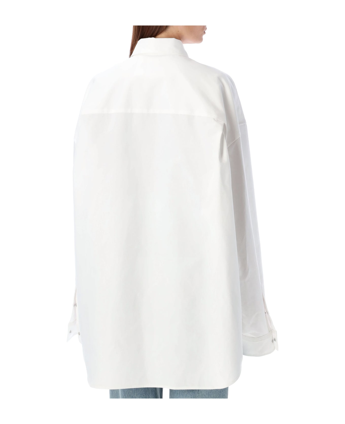 Balenciaga Overshirt Dress - WHITE