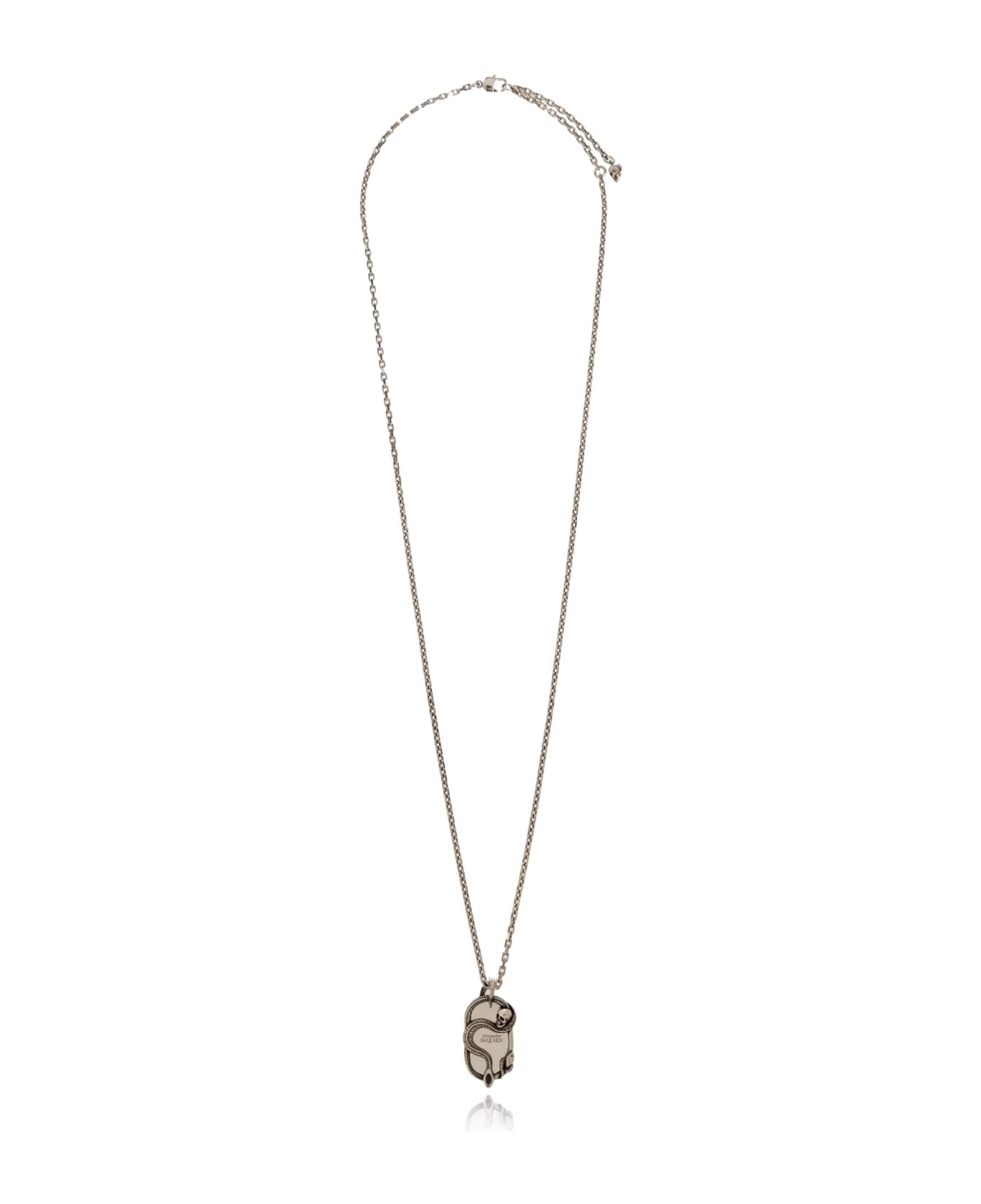 Alexander McQueen Brass Necklace - A.silver+jet Sw